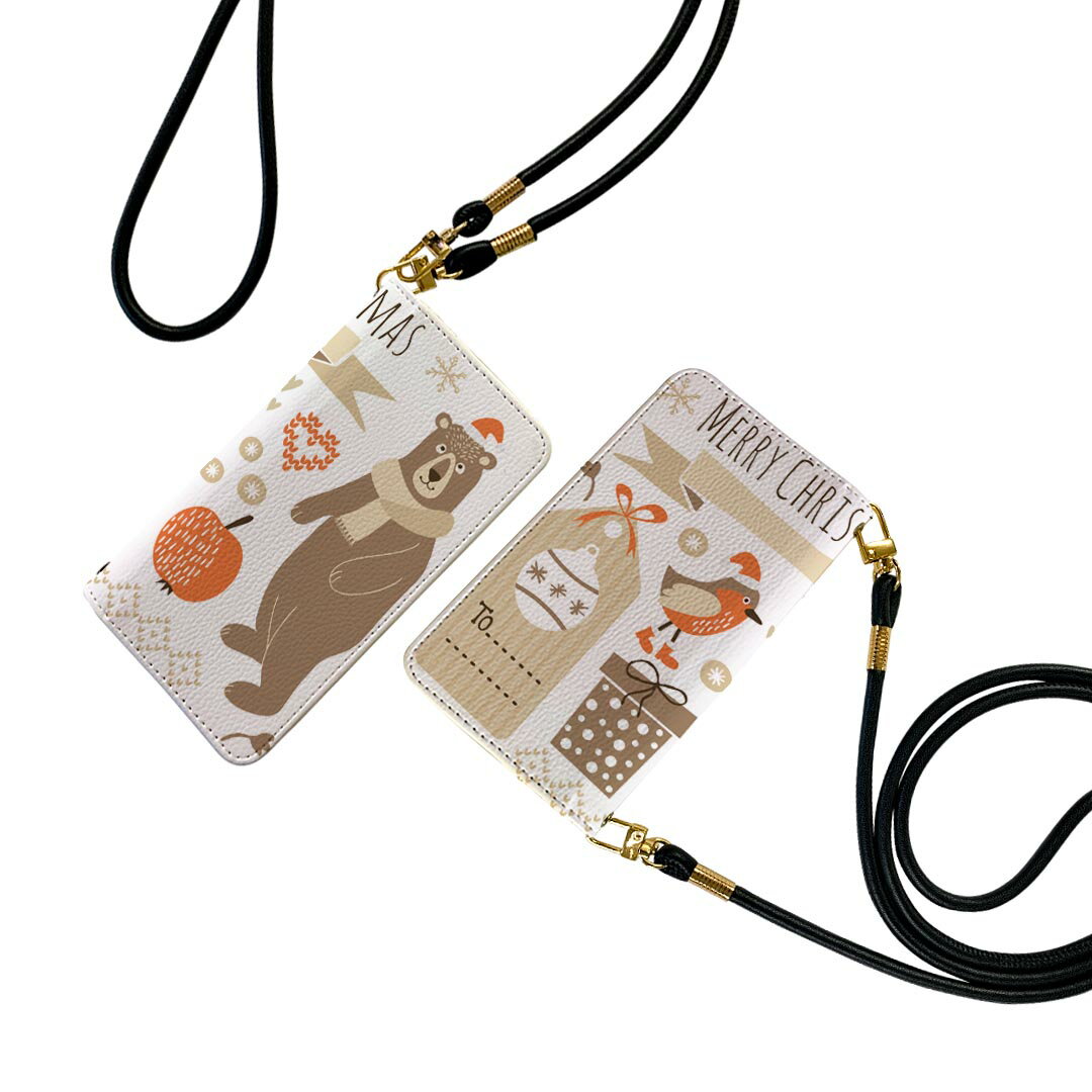 商品特徴・ショルダー付き手帳型スマホケース・シームレスな全面デザイン（内側は落ち着いたオフホワイト）・外側は高品質の人工革を使用・内側にはスマホを装着するケースが付属・機種専用のカメラホール仕様でケースを装着したままの撮影が可能・ワンセグや...