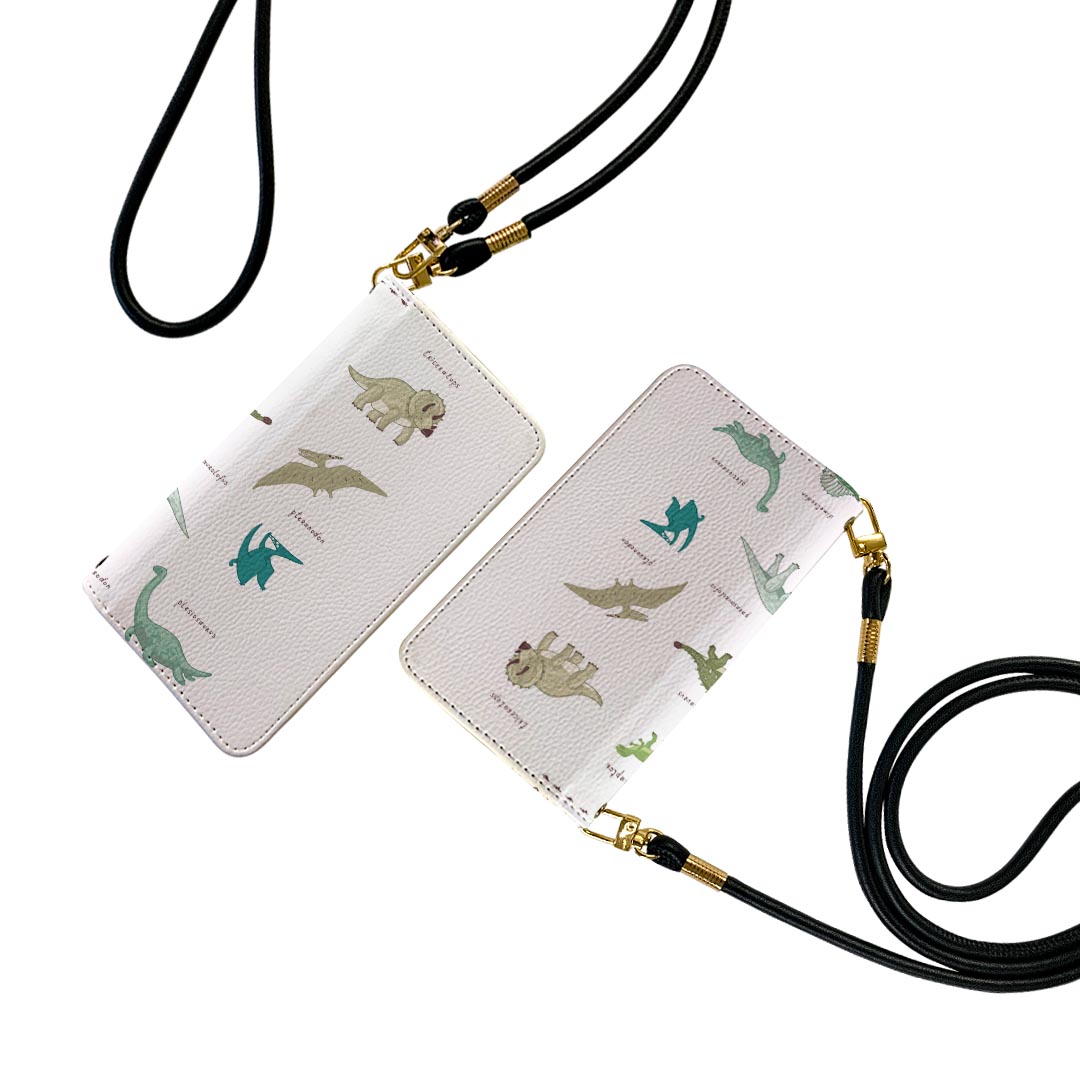 HWV32 HUAWEI P20 lite ストラップ付き ケース ショルダー スマホ 落下防止 手帳型 マグネット式 ピタッと閉まる スマホカバー 肩掛け 斜めかけ 017552 ダイナソー　 ダイナソー　恐竜　Dinosaur　表