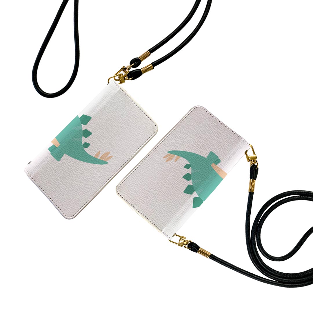 Galaxy A54 5G ギャラクシー SC-53D SCG21 専用 ケース 共通対応 ストラップ付き sc53d ショルダー スマホ 落下防止 手帳型 マグネット式 ピタッと閉まる スマホカバー 肩掛け 斜めかけ 017738 恐竜 Dinosaurs　恐竜　ステゴサウルス