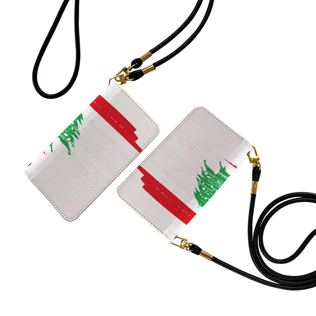 Xperia XZ2 SO-03K エクスペリア XZ2 ストラップ付き so03k ケース ショルダー スマホ 落下防止 手帳型 マグネット式 ピタッと閉まる スマホカバー 肩掛け 斜めかけ 018488 国旗 lebanon レバノン