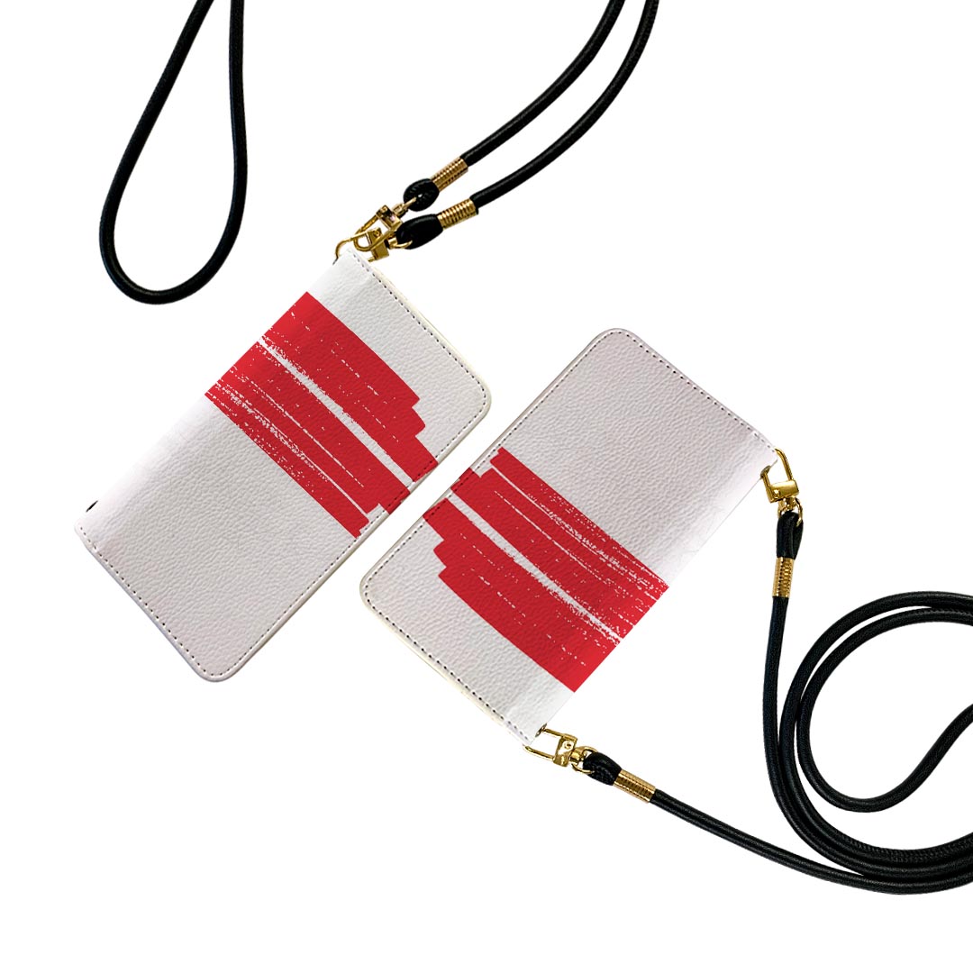 商品特徴・ショルダー付き手帳型スマホケース・シームレスな全面デザイン（内側は落ち着いたオフホワイト）・外側は高品質の人工革を使用・内側にはスマホを装着するケースが付属・機種専用のカメラホール仕様でケースを装着したままの撮影が可能・ワンセグや...