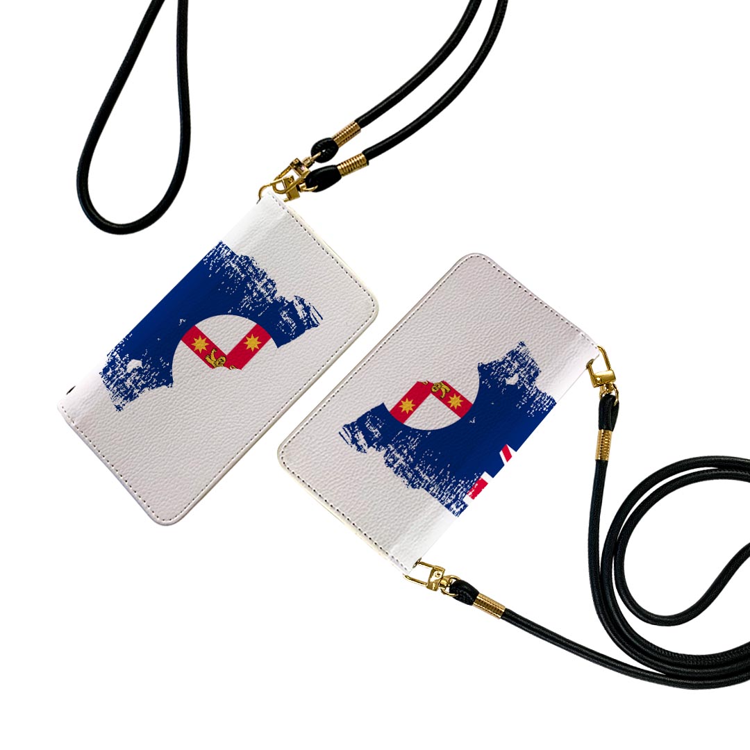 OPPO A54 5G 対応 OPG02 ストラップ付き oppoa54 ケース ショルダー スマホ 落下防止 手帳型 マグネット式 ピタッと閉まる スマホカバー 肩掛け 斜めかけ 018901 国旗 new_south_wales ニューサウスウェールズ州