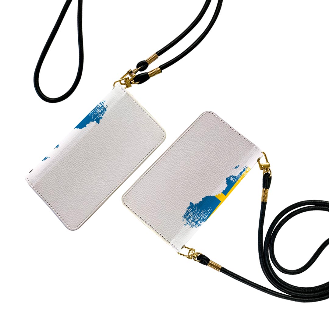 F-01K arrows NX アローズ NX ストラップ付き f01k ケース ショルダー スマホ 落下防止 手帳型 マグネット式 ピタッと閉まる スマホカバー 肩掛け 斜めかけ 018958 国旗 sweden スウェーデン