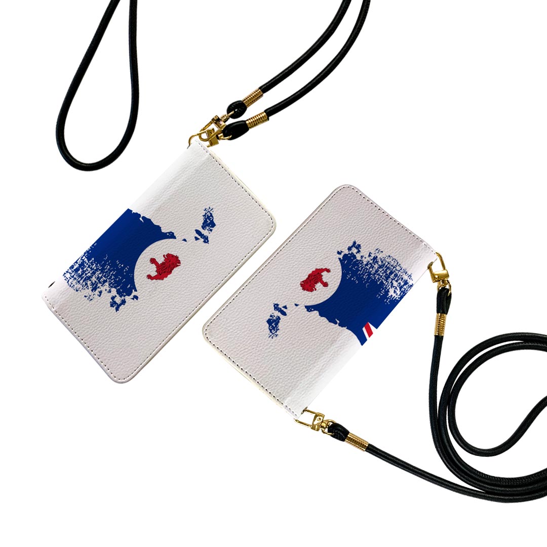 Mobile Phone Cases - Arrows We F-51B FCG01 用 ケース カバー 手帳 f51d 共通対応 ストラップ付き ケース ショルダー スマホ 落下防止 手帳型 マグネット式 ピタッと閉まる スマホカバー 肩掛け 斜めかけ 018964 国旗 tasmania タスマニア