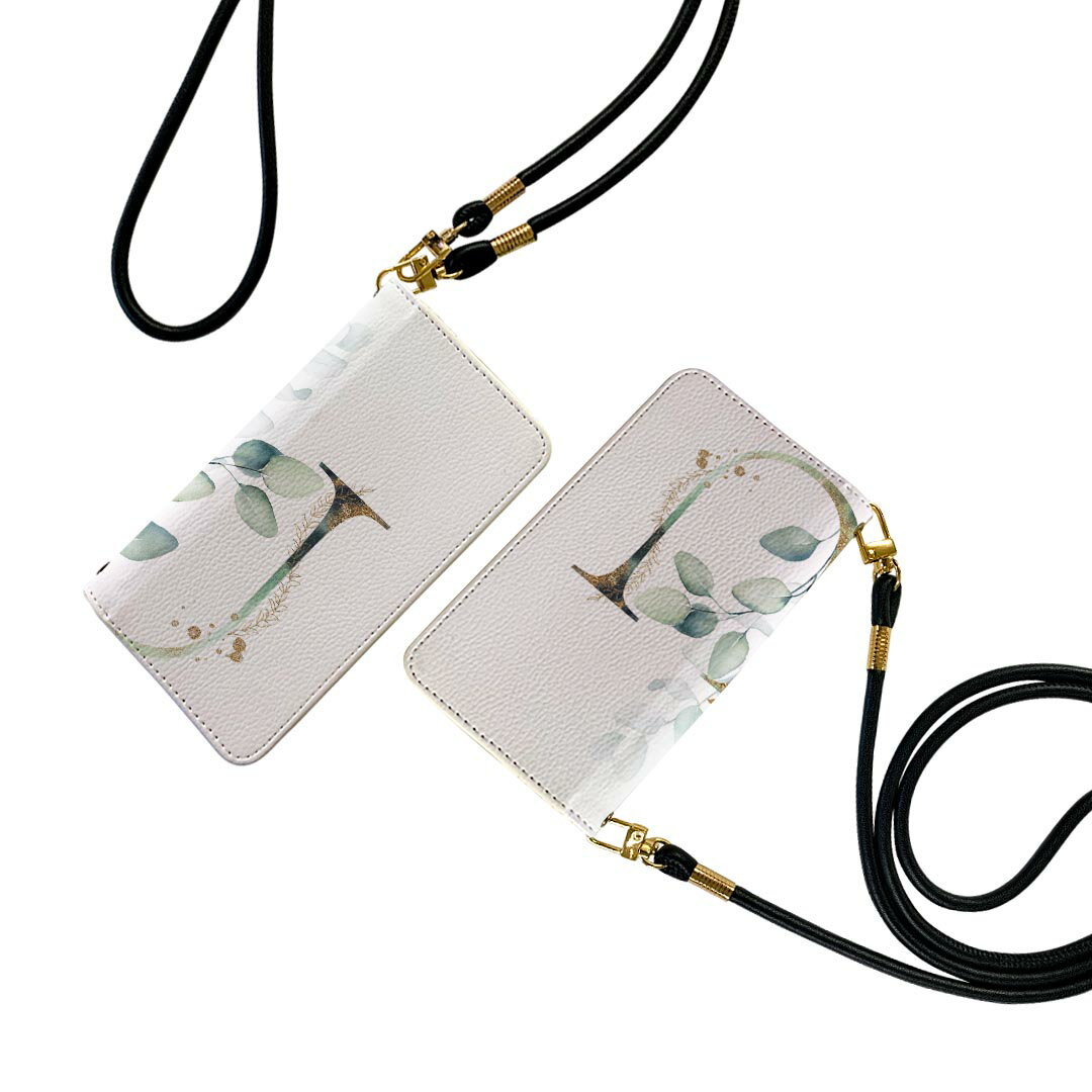 Galaxy S22 SC-51C / SCG13 共通対応 ストラップ付き sc51c ケース ショルダー スマホ 落下防止 手帳型 マグネット式 ピタッと閉まる スマホカバー 肩掛け 斜めかけ 019138 フォント 文字 u アルファベット(2.0)