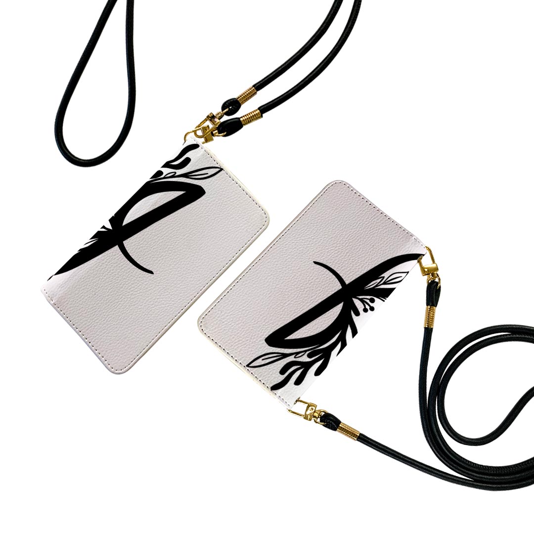 iPhone12 6.1インチ 専用 各キャリア iPhone 12 / iPhone12 Pro 共通対応 ストラップ付き ケース ショルダー スマホ 落下防止 手帳型 マグネット式 ピタッと閉まる スマホカバー 肩掛け 斜めかけ 019225 フォント 文字 i アルファベット