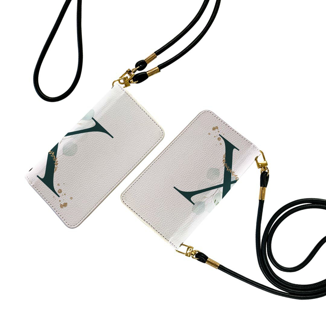 SO-01M Xperia 5 エクスペリア ファイブ so01m ストラップ付き ケース ショルダー スマホ 落下防止 手帳型 マグネット式 ピタッと閉まる スマホカバー 肩掛け 斜めかけ 019402 フォント 文字 x アルファベット