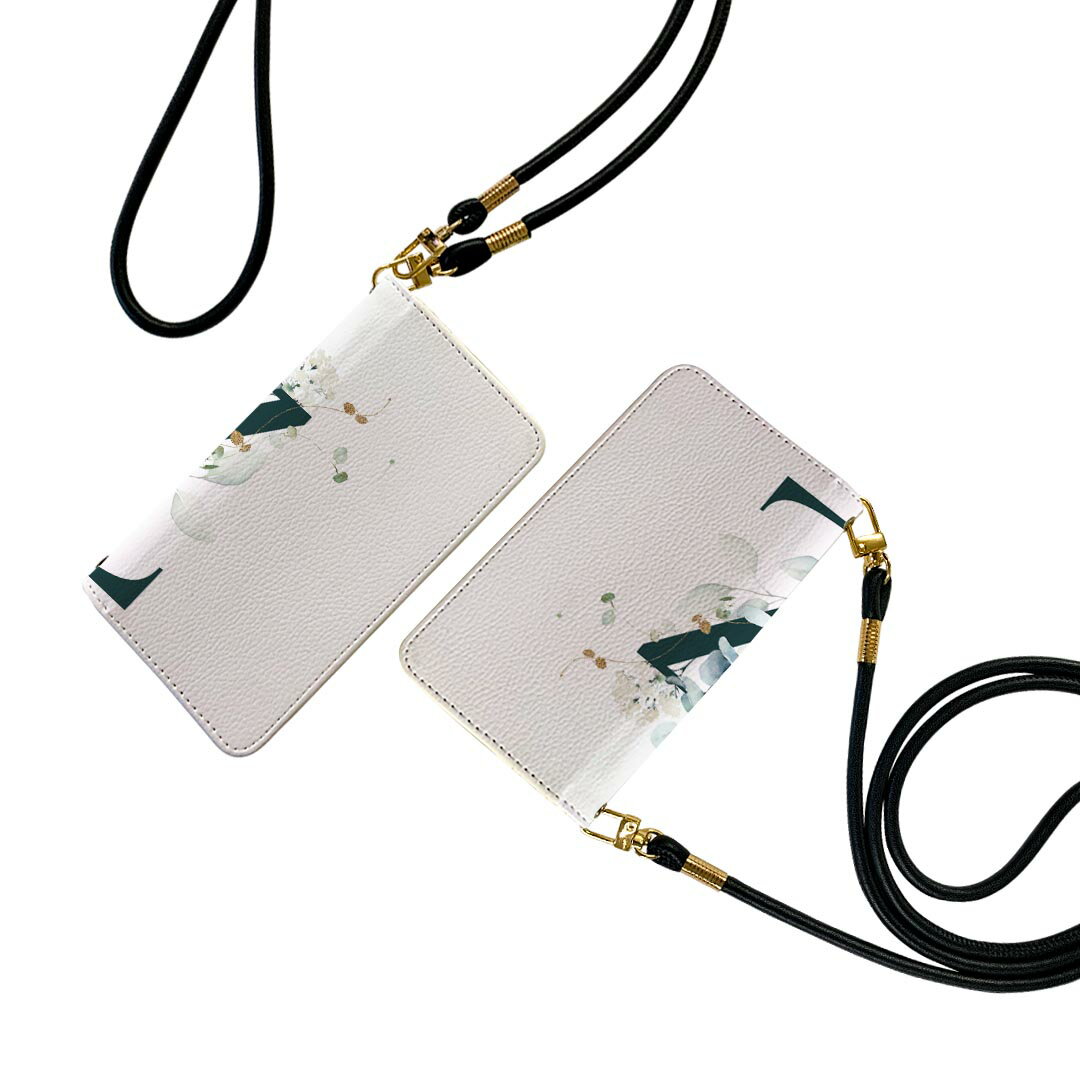 シンプルスマホ3 509SH ストラップ付き ケース ショルダー スマホ 落下防止 手帳型 マグネット式 ピタッと閉まる スマホカバー 肩掛け 斜めかけ 019404 フォント 文字 z アルファベット