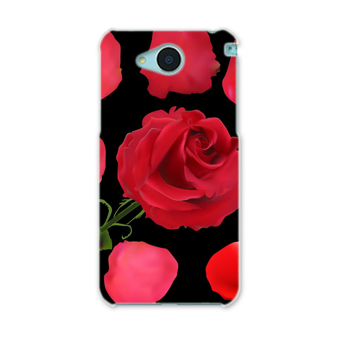 SHV35 AQUOS U アクオス ユー shv35 au エーユー カバー スマホケース スマホカバー PC ハードケース フラワー　花　薔薇　赤　レッド フラワー 008906
