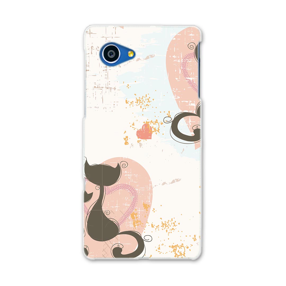 SHV38 AQUOS SERIE mini セリエ ミニ shv38 au エーユー スマホ カバー スマホケース スマホカバー PC ハードケース 猫 動物 イラスト ラブリー 004042