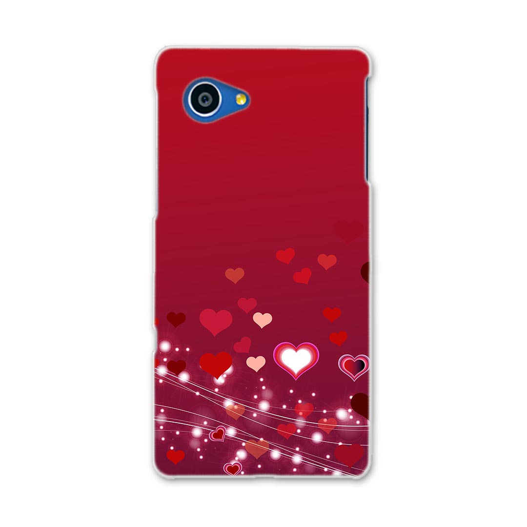 SHV38 AQUOS SERIE mini セリエ ミニ shv38 au エーユー スマホ カバー スマホケース スマホカバー PC ハードケース ハート 赤 レッド ラブリー 006777