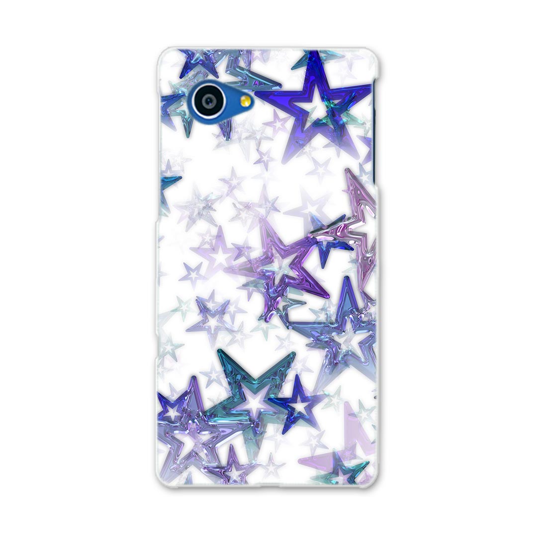 SHV38 AQUOS SERIE mini セリエ ミニ shv38 au エーユー スマホ カバー スマホケース スマホカバー PC ハードケース 星　スター　模様　紫　青 クール 008014