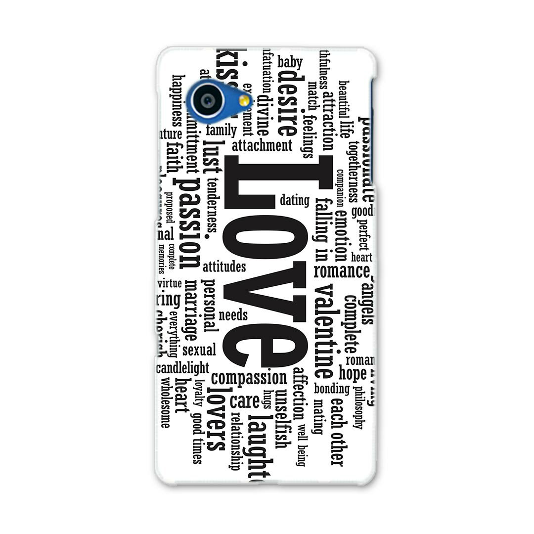 Mobile Phone - SHV38 AQUOS SERIE mini セリエ ミニ shv38 au エーユー スマホ カバー スマホケース スマホカバー PC ハードケース 英語　白　黒　LOVE 009299