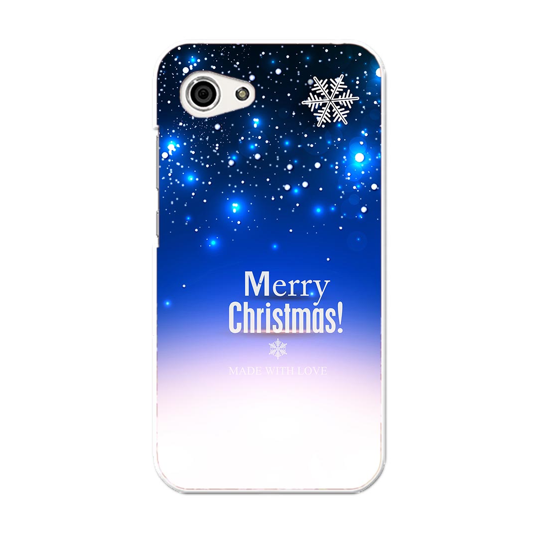 SHV41 AQUOS R Compact アクオス アール コンパクト au エーユー スマホ カバー ケース スマホケース スマホカバー PC ハードケース 雪　結晶　青　ブルー 005759