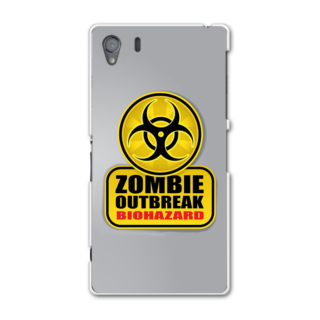 SO-01F XPERIA Z1 エクスペリア z1 so01f docomo ドコモ カバー ケース スマホケース スマホカバー PC ハードケース 標識 ゾンビ バイオハザード ユニーク 001180