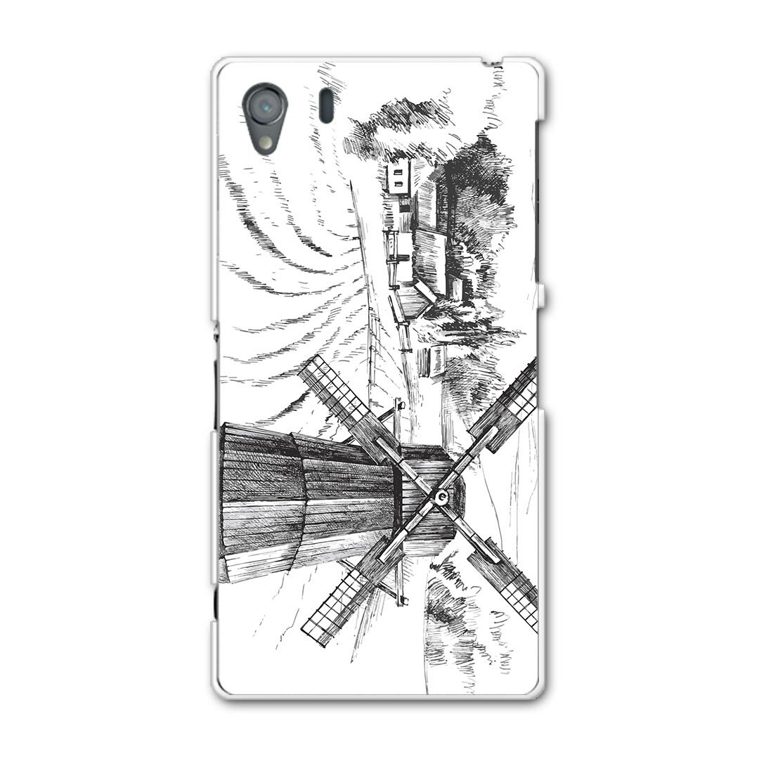 SO-01F XPERIA Z1 エクスペリア z1 so01f docomo ドコモ カバー ケース スマホケース スマホカバー PC ハードケース 風景 景色 モノクロ 010006