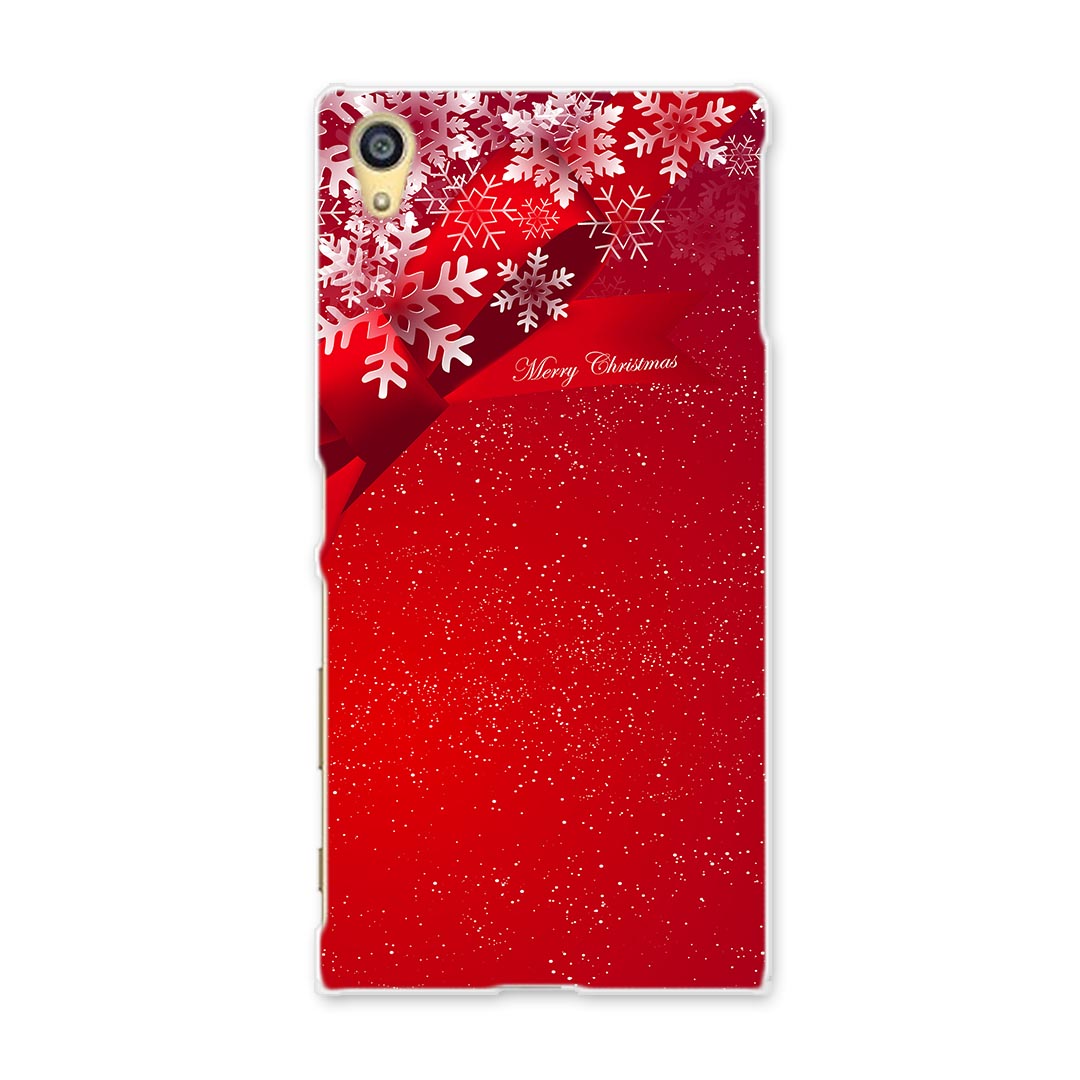 樂天商城 - SO-01H Xperia Z5 エクスペリアz5 Sony ソニー docomo ドコモ スマホ カバー ケース スマホケース スマホカバー PC ハードケース 005485 リボン　雪　結晶