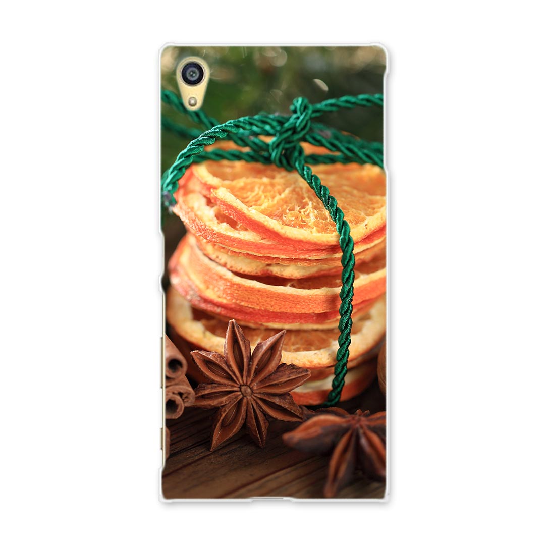 501SO Xperia Z5 エクスペリア softbank ソフトバンク スマホ カバー スマホケース ハード pc ケース ハードケース 写真　オレンジ　リボン 写真・風景 005967
