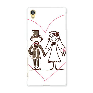 スマホ カバー あり ケース スマホケース スマホカバー TPU ソフトケース docomo au softbank 007914 結婚　イラスト　ハート　ウエディング