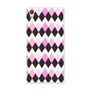 スマホ カバー あり ケース スマホケース スマホカバー TPU ソフトケース docomo au softbank 008113 チェック ピンク アーガイル