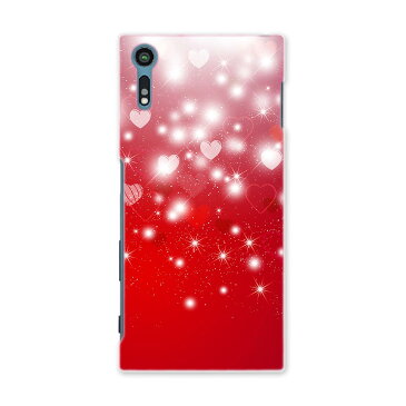 SO-03J Xperia XZs エクスペリア XZs so03j docomo ドコモ スマホ カバー スマホケース スマホカバー TPU ソフトケース ハート 赤 キラキラ ラブリー 000256