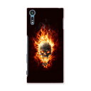 602SO Xperia XZs エクスペリアXZs softbank ソフトバンク 602so スマホ カバー ケース スマホケース スマホカバー TPU ソフトケース 001050 スカル 炎(2)