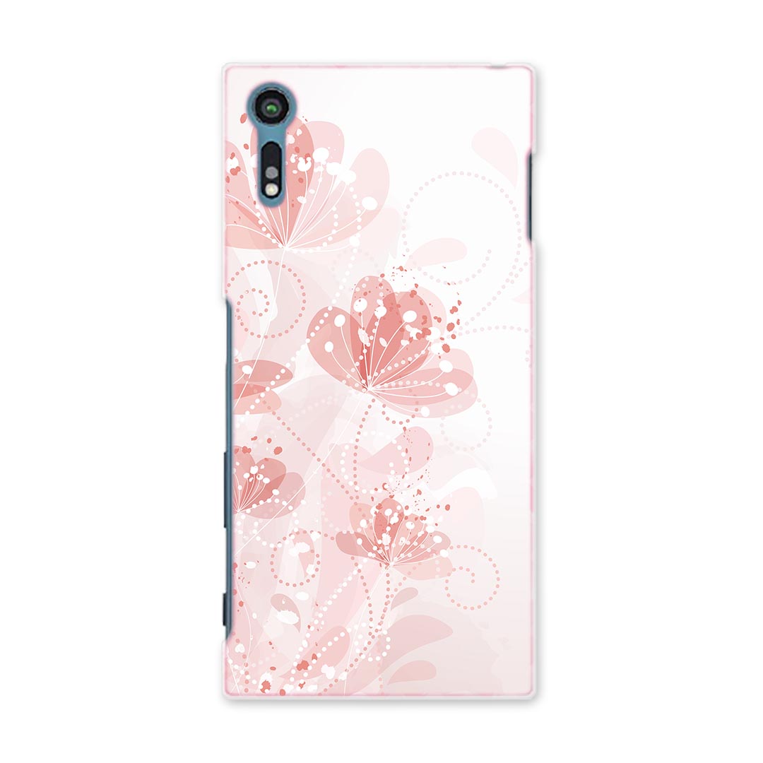 SO-01J Xperia XZ エクスペリア　XZ so01j docomo ドコモ スマホ カバー スマホケース スマホカバー PC ハードケース 花　フラワー　ピンク フラワー 004688
