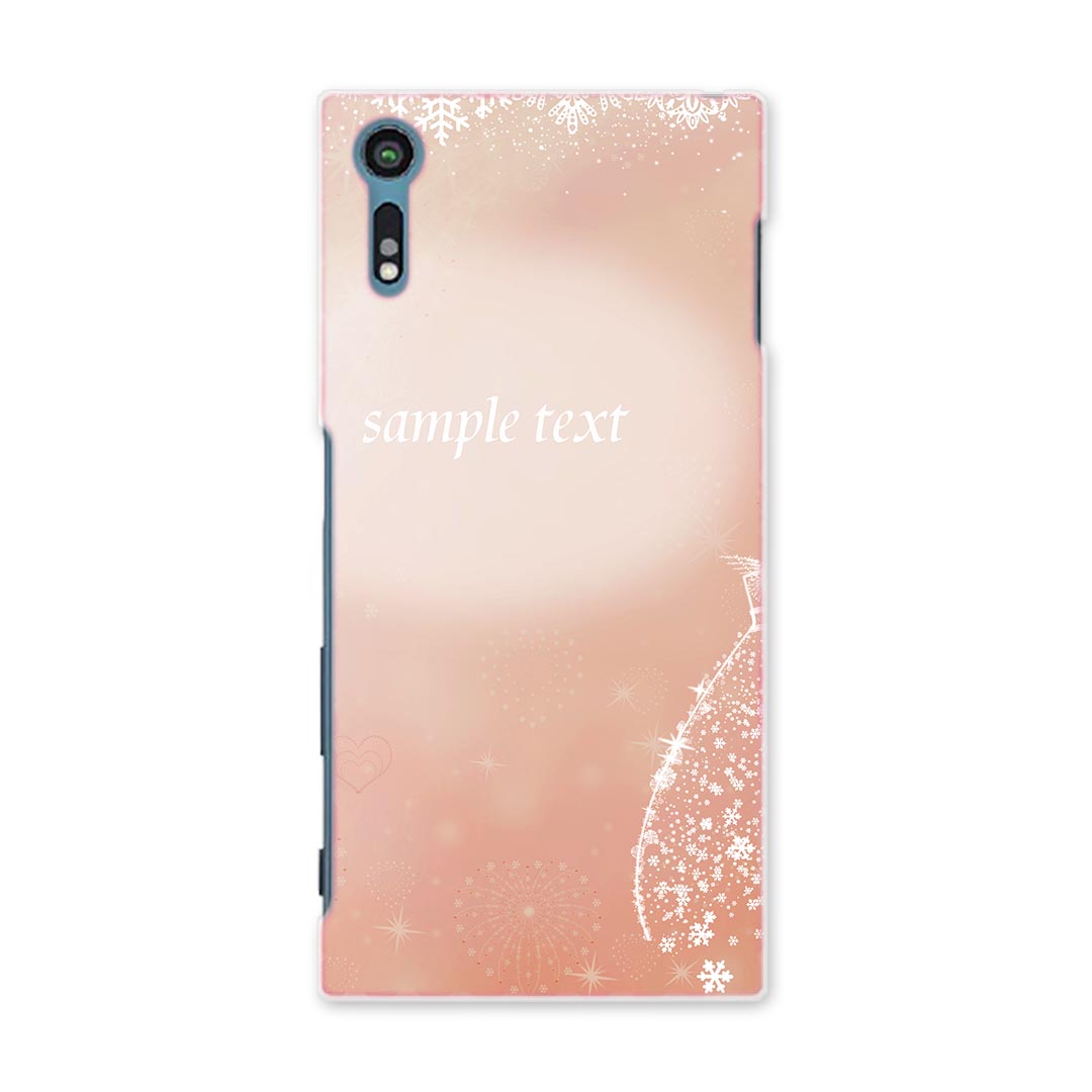 601SO Xperia XZ エクスペリア　XZ softbank ソフトバンク スマホ カバー スマホケース ハード pc ケース ハードケース 雪　結晶　ピンク ラブリー ラグジュアリー 004820