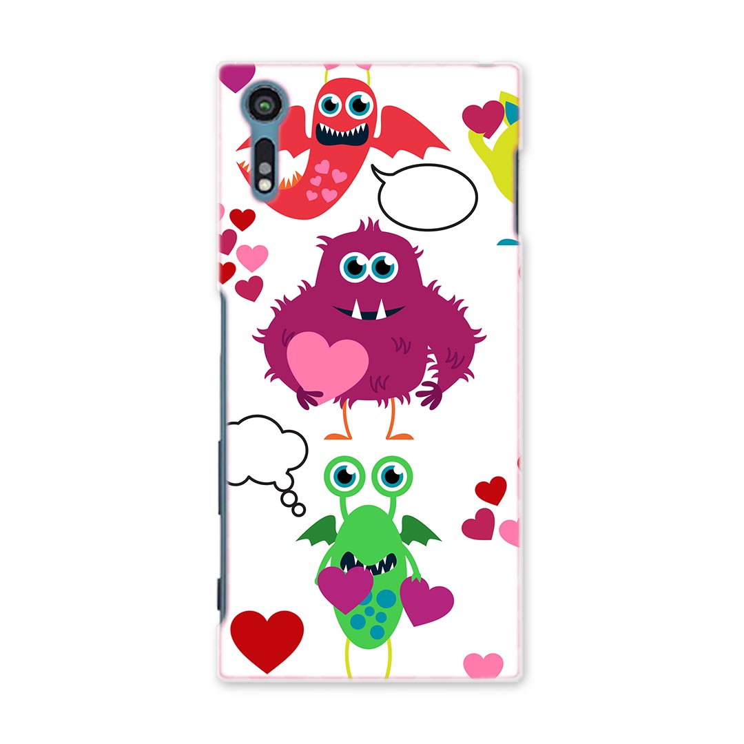 601SO Xperia XZ エクスペリア　XZ softbank ソフトバンク スマホ カバー スマホケース ハード pc ケース ハードケース モンスター　キャラクター ユニーク 005746