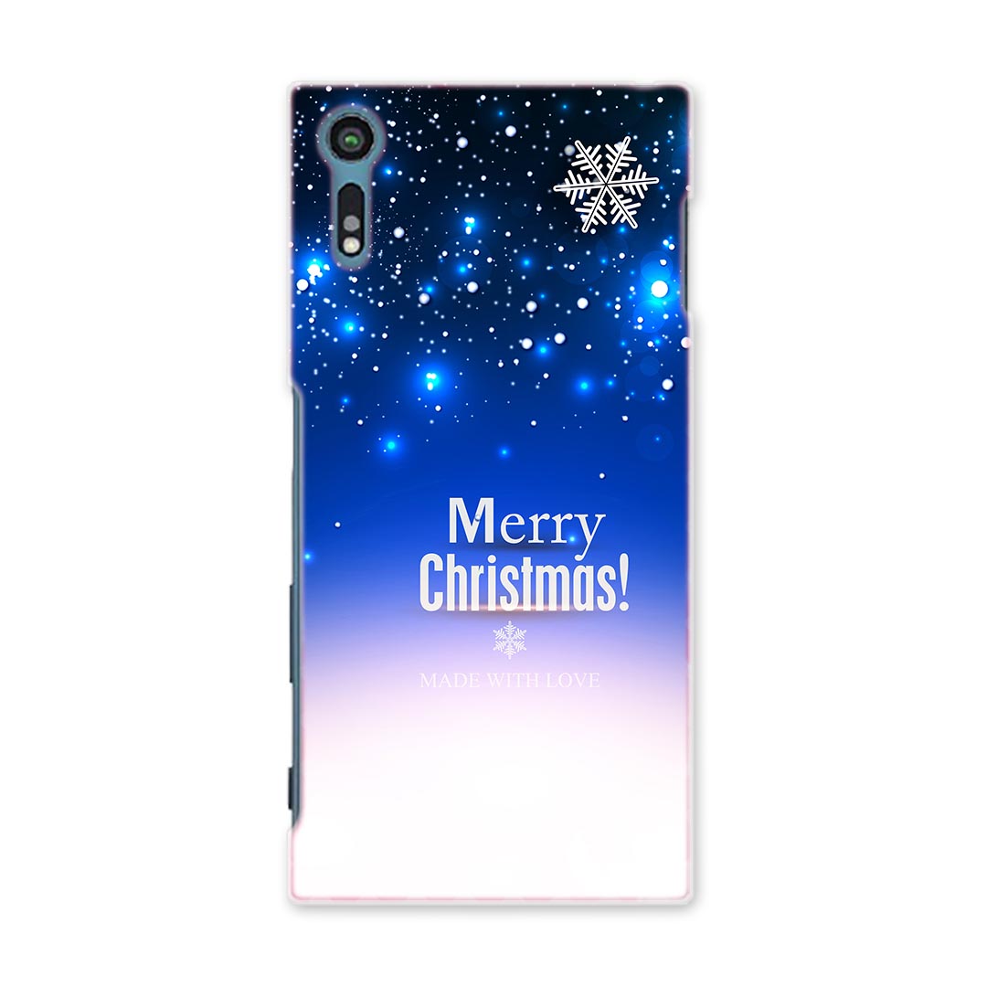 乐天商城 - SO-01J Xperia XZ エクスペリア　XZ so01j docomo ドコモ スマホ カバー スマホケース スマホカバー PC ハードケース 雪　結晶　青　ブルー ラグジュアリー 005759