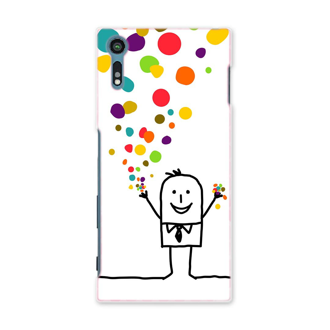 Rakuten - SOV35 Xperia XZs エクスペリア XZs au エーユー スマホ カバー ケース スマホケース スマホカバー TPU ソフトケース キャラクター カラフル 009237