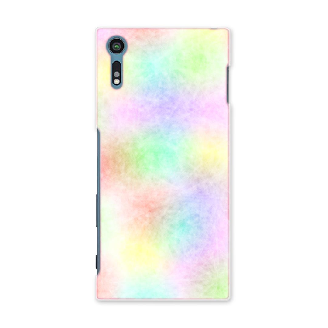 SOV35 Xperia XZs エクスペリア XZs au エーユー スマホ カバー スマホケース ハード pc ケース ハードケース カラフル 虹色 010244