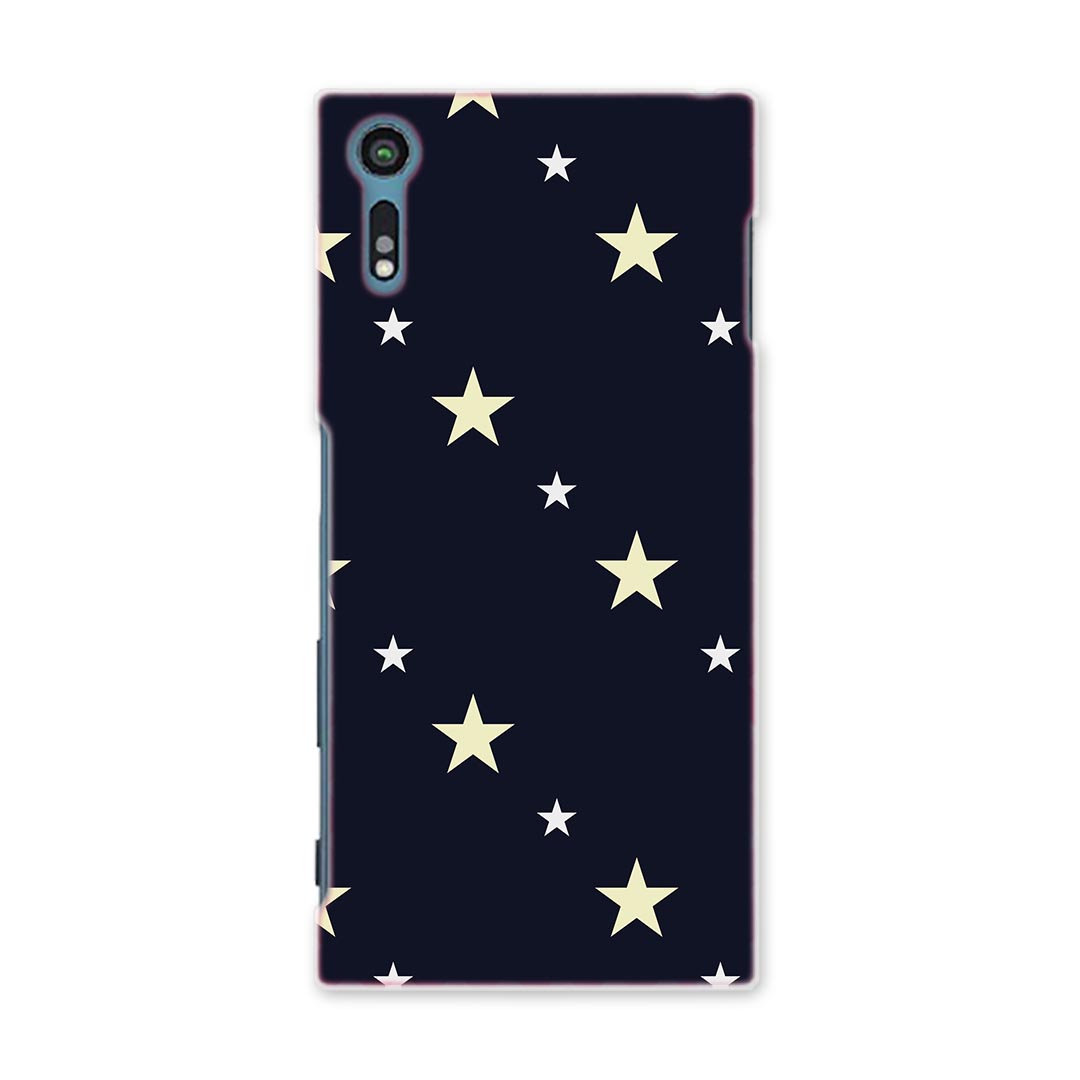 602SO Xperia XZs エクスペリア　XZs softbank ソフトバンク スマホ カバー スマホケース ハード pc ケース ハードケース 星　紺　ネイビー 010665