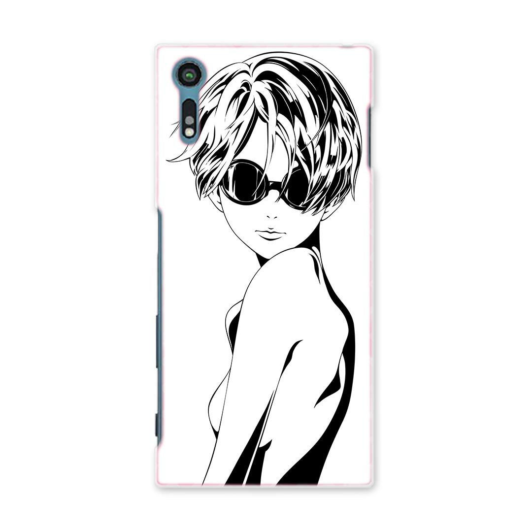 602SO Xperia XZs エクスペリアXZs softbank ソフトバンク 602so スマホ カバー ケース スマホケース スマホカバー TPU ソフトケース 011815 女性　サングラス　セクシー