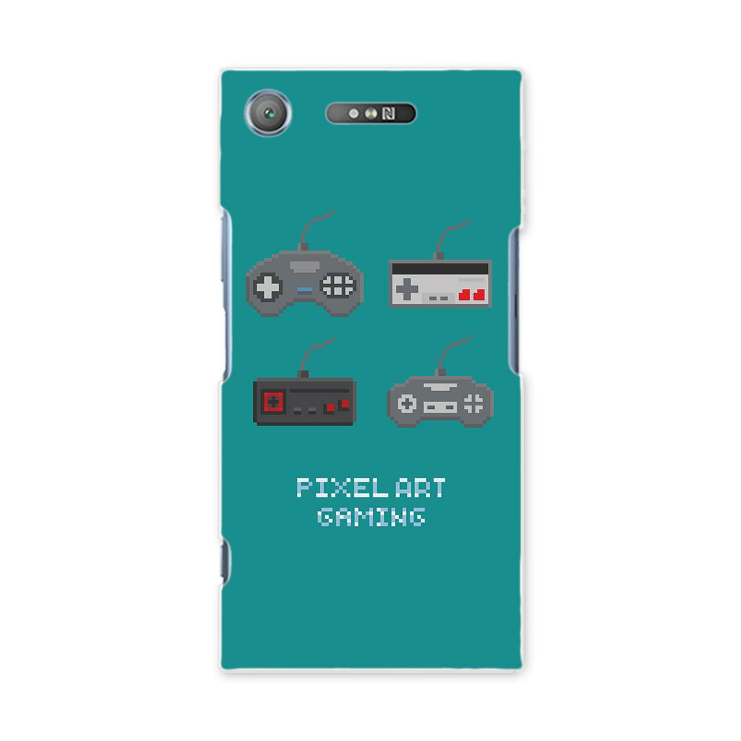 SOV36 XPERIA XZ1 エクスペリア XZ1 sov36 au エーユー スマホ カバー スマホケース スマホカバー PC ハードケース 010465 ゲーム リモコン 緑