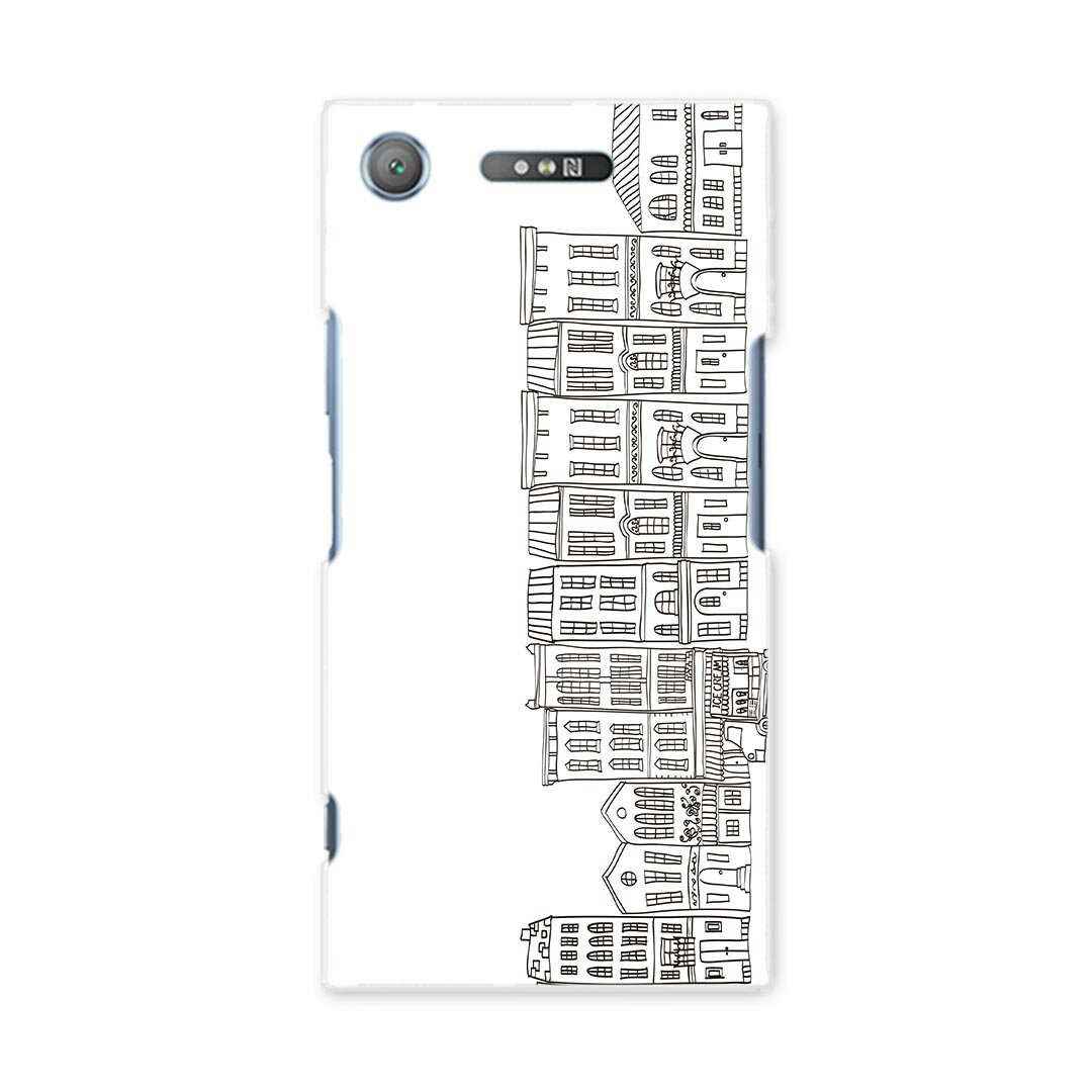 701SO XPERIA　XZ1 エクスペリア　XZ1 701so softbank スマホ カバー ケース スマホケース スマホカバー PC ハードケース 010841 風景　イラスト　シンプル
