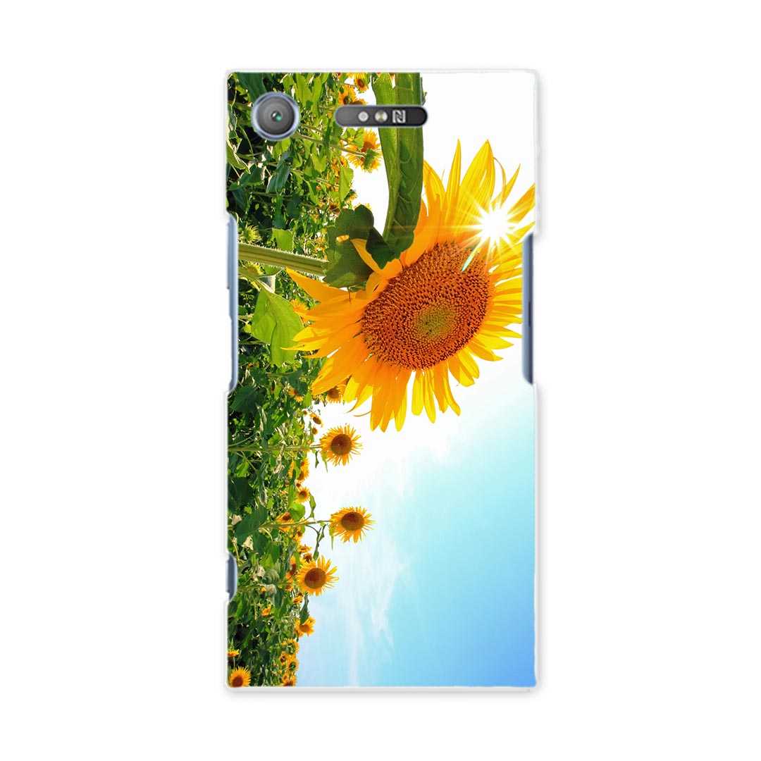 SOV36 XPERIA XZ1 エクスペリア XZ1 sov36 au エーユー スマホ カバー スマホケース スマホカバー PC ハードケース 011440 花 ひまわり 写真
