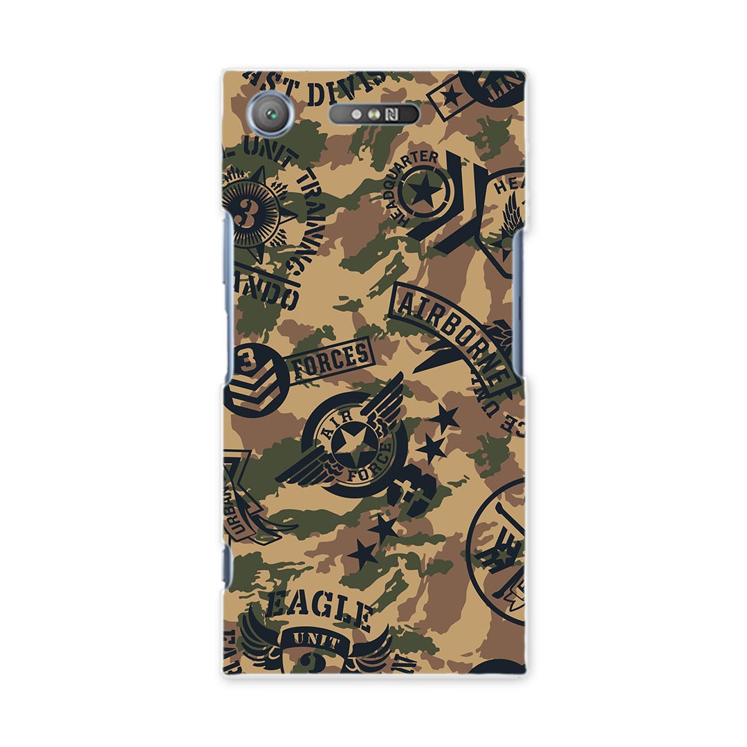 SOV36 XPERIA XZ1 エクスペリア XZ1 sov36 au エーユー スマホ カバー スマホケース スマホカバー PC ハードケース 011519 迷彩 階級 外国
