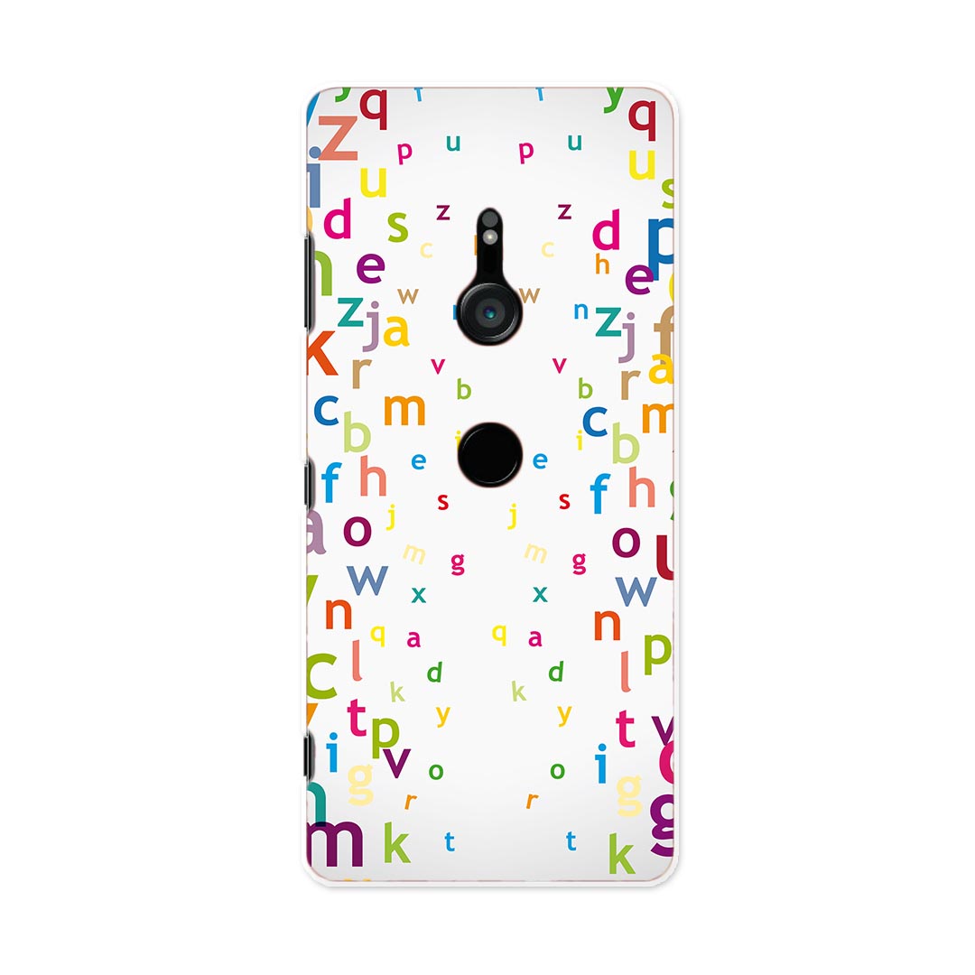 SO-01L Xperia XZ3 エクスペリア エックスゼットスリー so01l docomo ドコモ スマホ カバー スマホケース スマホカバー PC ハードケース 000925 英語 カラフル