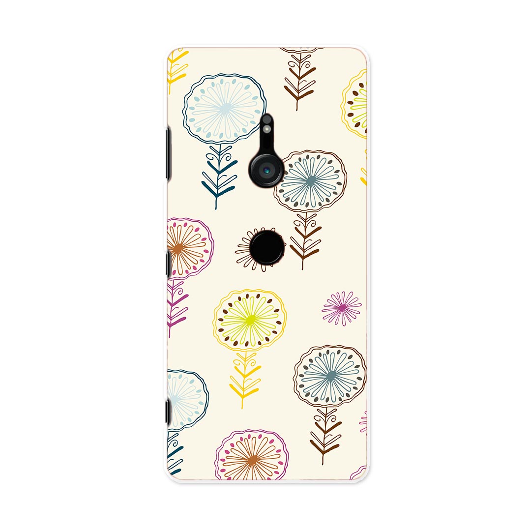 801SO Xperia XZ3 エクスペリア エックスゼットスリー 801so softbank スマホ カバー ケース スマホケース スマホカバー PC ハードケース 004311 花　イラスト　カラフル 1