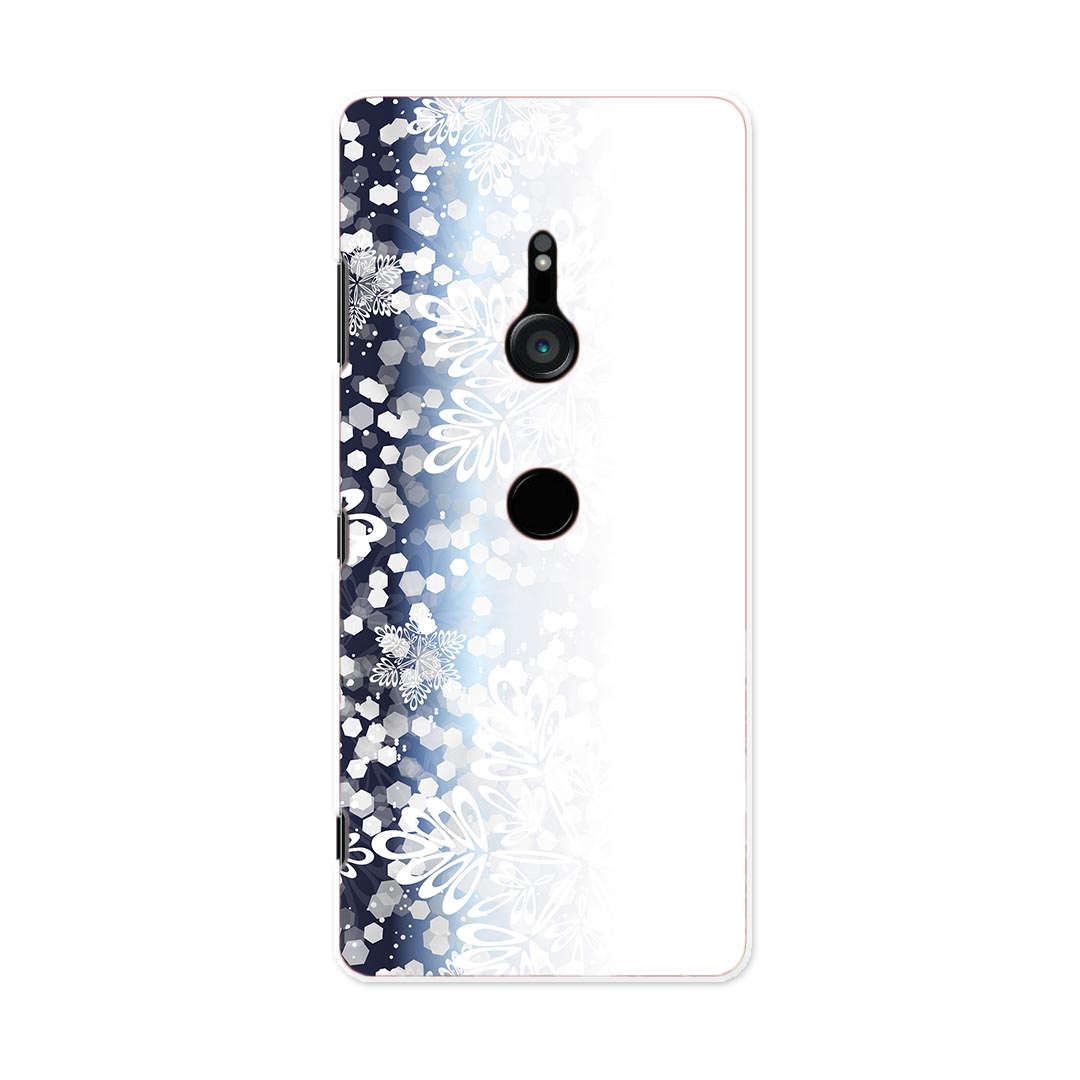 801SO Xperia XZ3 エクスペリア エックスゼットスリー 801so softbank スマホ カバー ケース スマホケース スマホカバー PC ハードケース 005500 雪　結晶