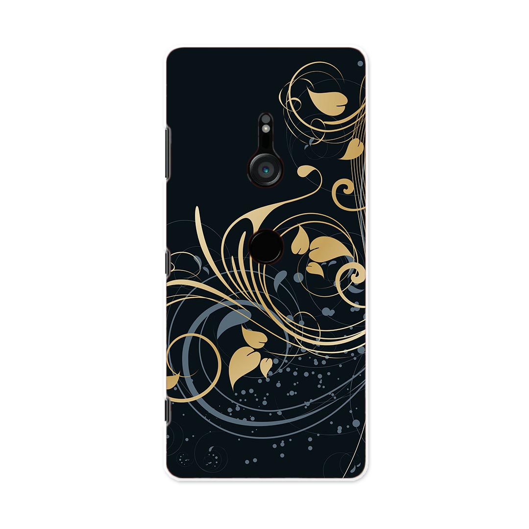 SO-01L Xperia XZ3 エクスペリア エックスゼットスリー so01l docomo ドコモ スマホ カバー スマホケース スマホカバー PC ハードケース 005628 植物 黒