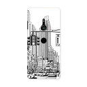 801SO Xperia XZ3 エクスペリア エックスゼットスリー 801so softbank スマホ カバー ケース スマホケース スマホカバー PC ハードケース 005898 イラスト 建物 街(2)