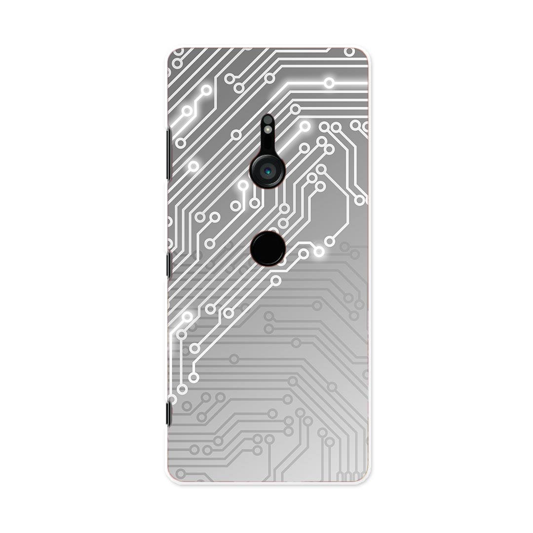 SOV39 Xperia XZ3 エクスペリア エックスゼットスリー sov39 au エーユー スマホ カバー ケース スマホケース スマホカバー TPU ソフトケース 005950 機械 灰色 グレー