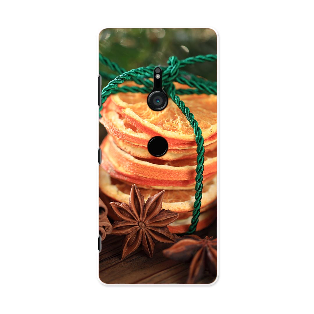 801SO Xperia XZ3 エクスペリア エックスゼットスリー 801so softbank スマホ カバー ケース スマホケース スマホカバー PC ハードケース 005967 写真　オレンジ　リボンのサムネイル