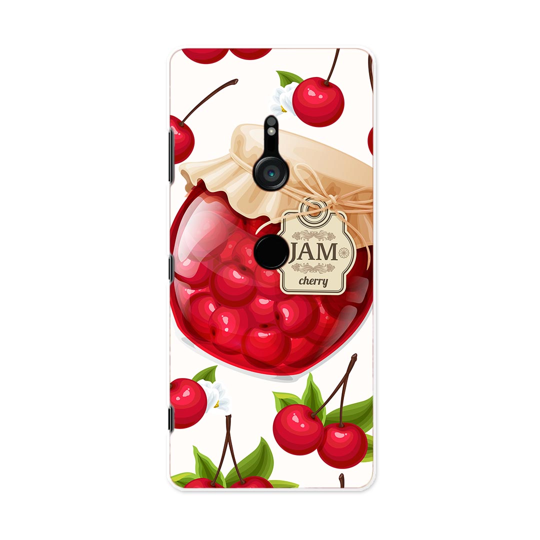 801SO Xperia XZ3 エクスペリア エックスゼットスリー 801so softbank スマホ カバー ケース スマホケース スマホカバー PC ハードケース 008320 イラスト　さくらんぼ　チェリー　赤　レッド