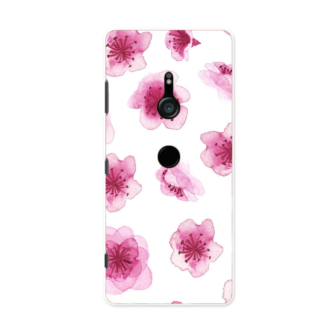 SO-01L Xperia XZ3 エクスペリア エックスゼットスリー so01l docomo ドコモ スマホ カバー ケース スマホケース スマホカバー TPU ソフトケース 012275 花 ピンク 白