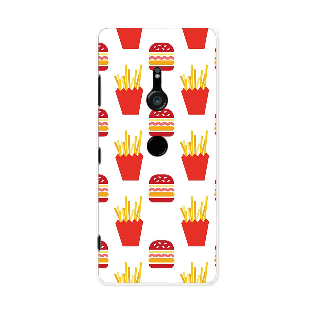 SOV39 Xperia XZ3 エクスペリア エックスゼットスリー sov39 au エーユー スマホ カバー スマホケース スマホカバー TPU ソフトケース 012900 ポテト ハンバーガー ポップ