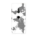 801SO Xperia XZ3 エクスペリア エックスゼットスリー 801so softbank スマホ カバー ケース スマホケース スマホカバー PC ハードケース 012961 世界地図 地図(2)