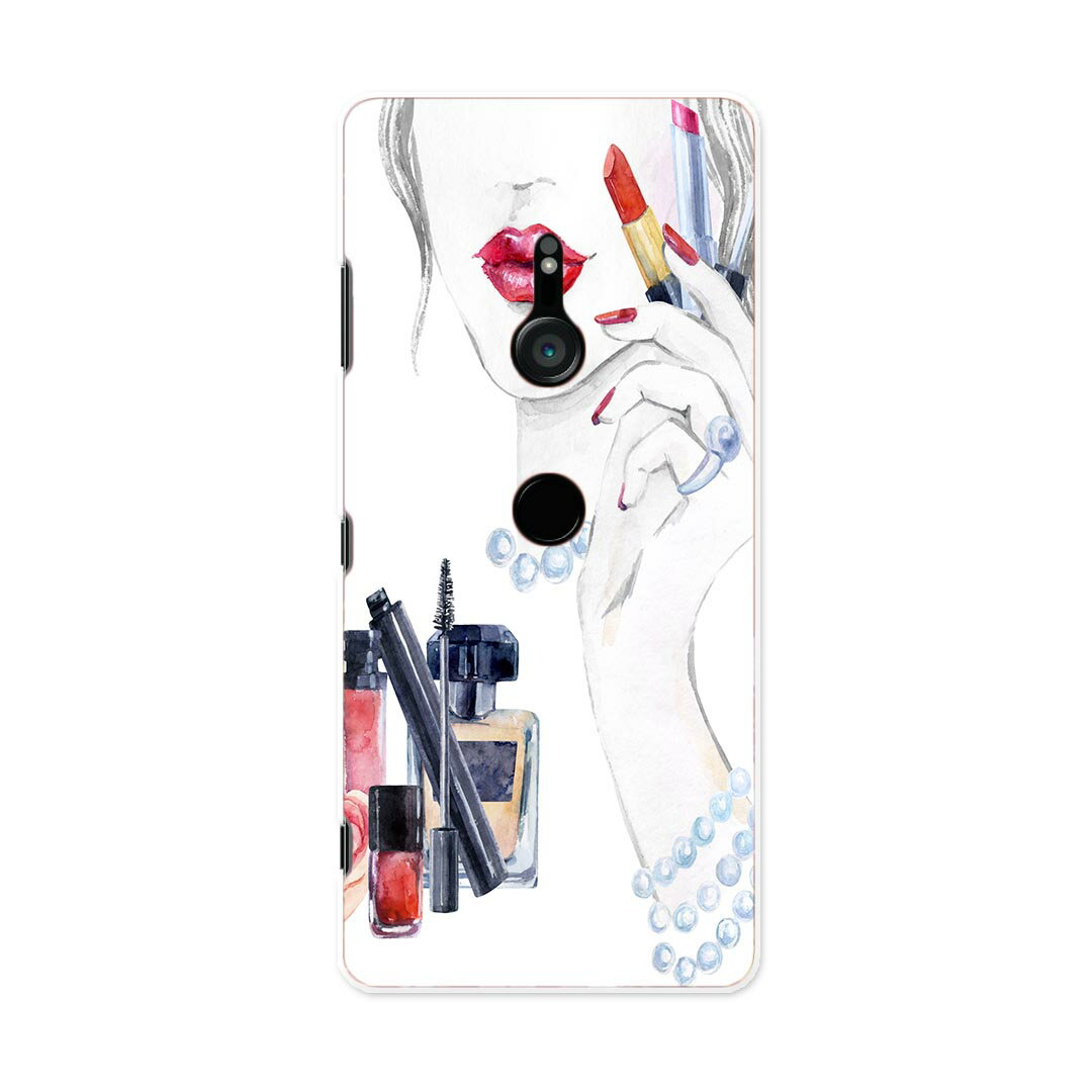 SOV39 Xperia XZ3 エクスペリア エックスゼットスリー sov39 au エーユー スマホ カバー スマホケース スマホカバー PC ハードケース 013997 おしゃれ メイク リップ